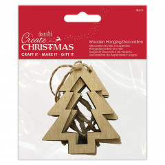Wooden Hanging Decoration - Cutout Tree